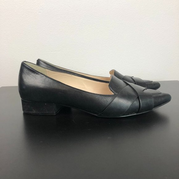 Cole Haan Shoes - Cole Haan Camila Woven Criss Cross Leather Skimmer Flats W14006 9B